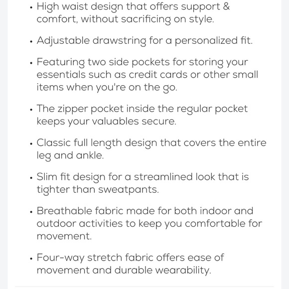 NWT Halara Cloudful Air Fabric Drawstring Full Length Joggers - Size S - Picture 7 of 10